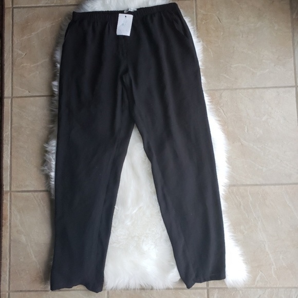 C'est La Vie by Silvie Meko Ankle Pants Black L - Picture 1 of 4